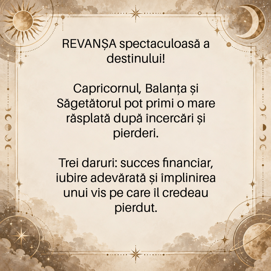Destinul le pregătește o REVANȘĂ spectaculoasă! 3 zodii primesc înapoi ceea ce viața le-a luat cândva