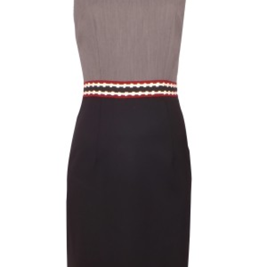 Rochie conica in contrast cromatic