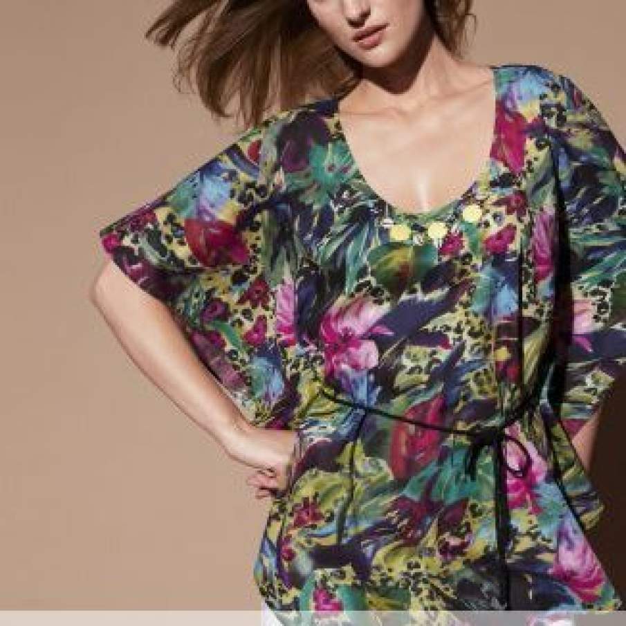 Tunica imprimeu cu maneci fluture 