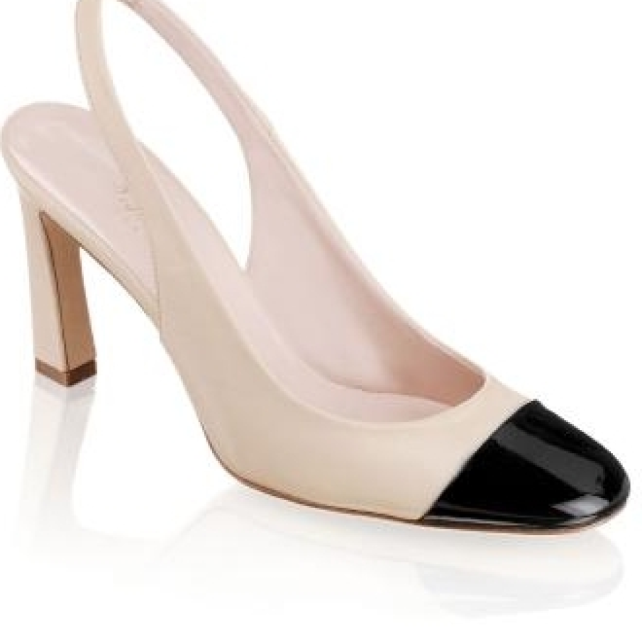 Saboti eleganti alb-negru