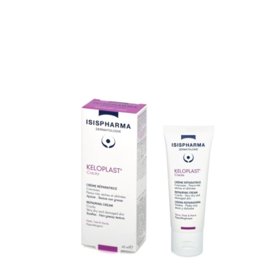 Cremă reparatoare Keloplast cracks special concepută pentru mâini, călcâie și picioare crăpate. Conține ingrediente active de reparare și hidratare care ajută la refacerea epidermei. 