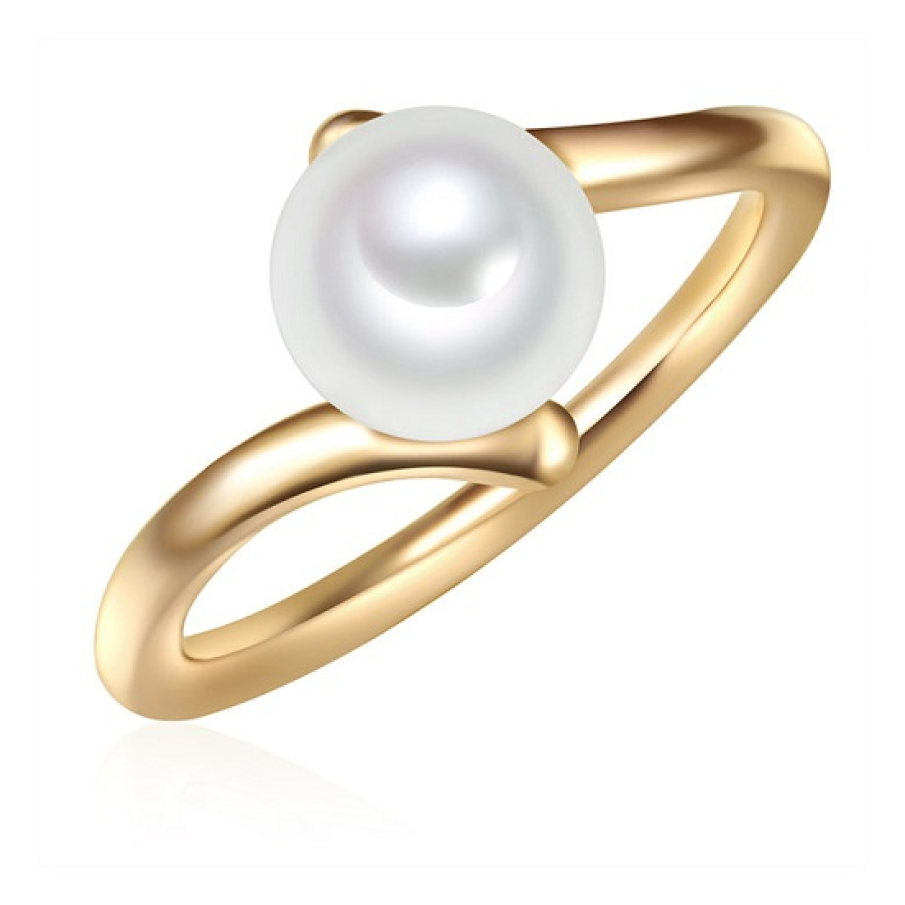 Inel de argint deosebit împodobit cu o perlă unică de cultură 