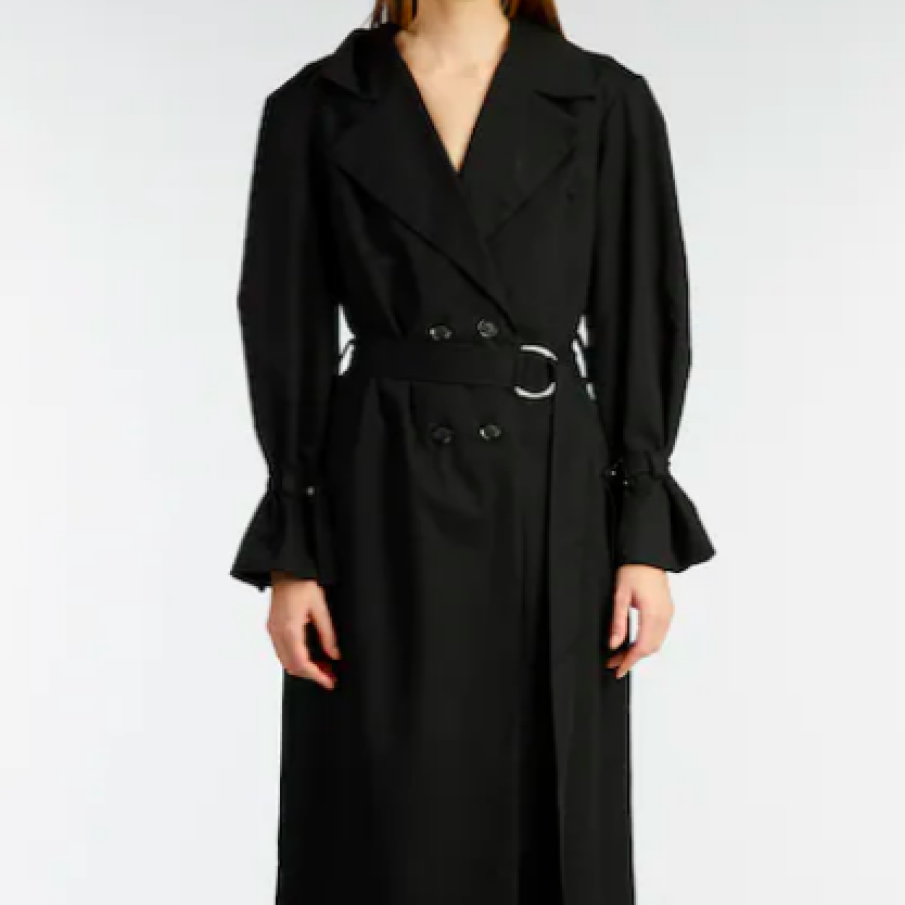 KAN Trenci de bumbac organic cu două rânduri de nasturi