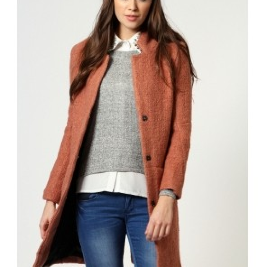 Palton Jessica, culoarea maro 
