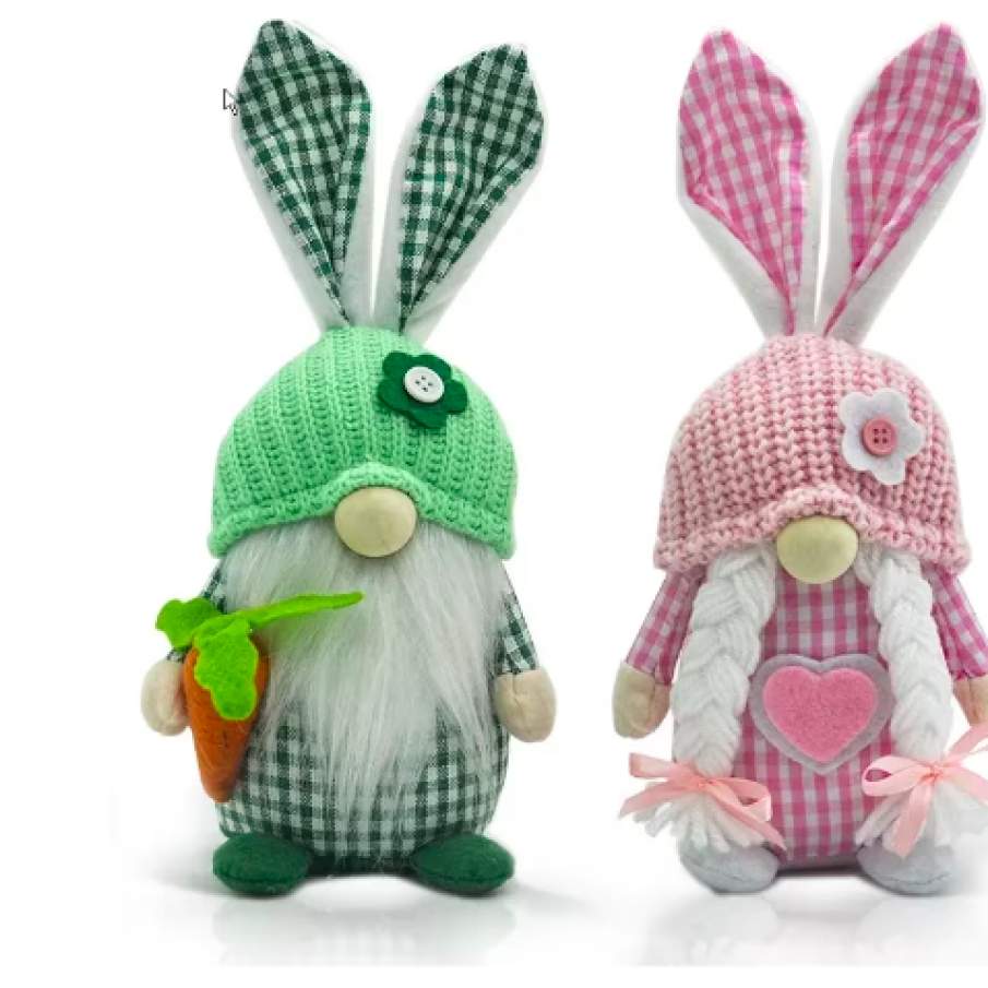 Set Decorațiune de Paște, 2 Gnomi scandinavi, 27x13 cm