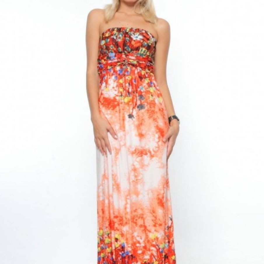 Rochie maxi cu imprimeu floral