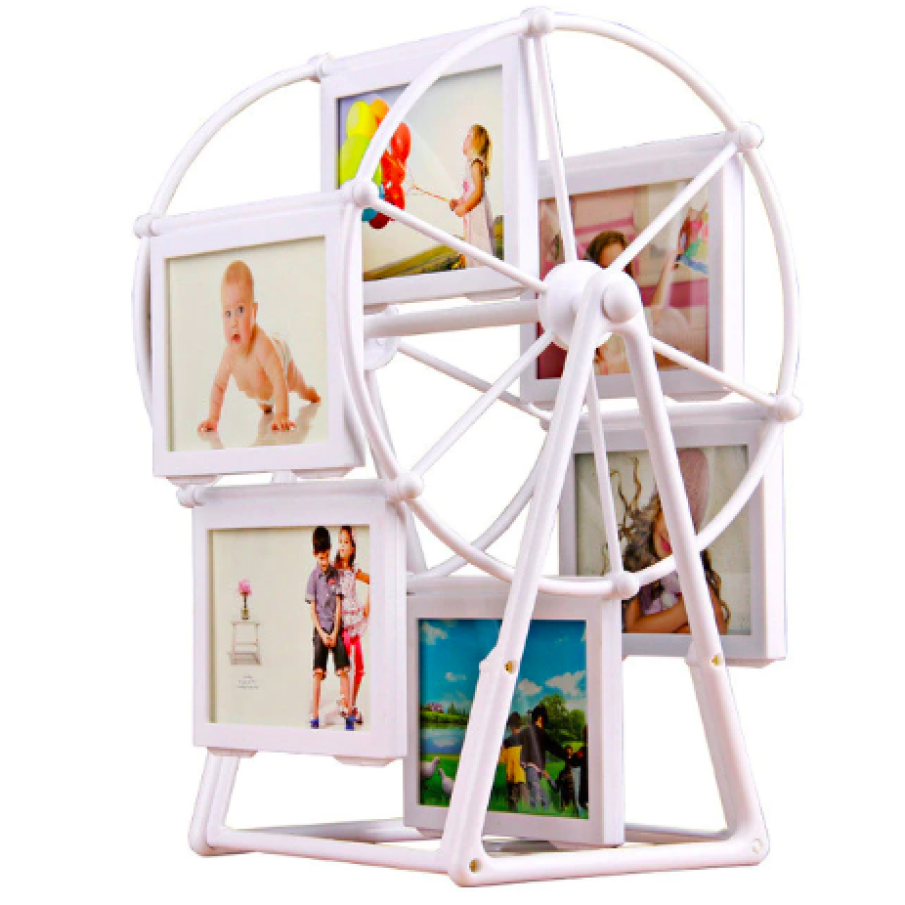 Ramă foto tip carusel, plastic, 12 fotografii