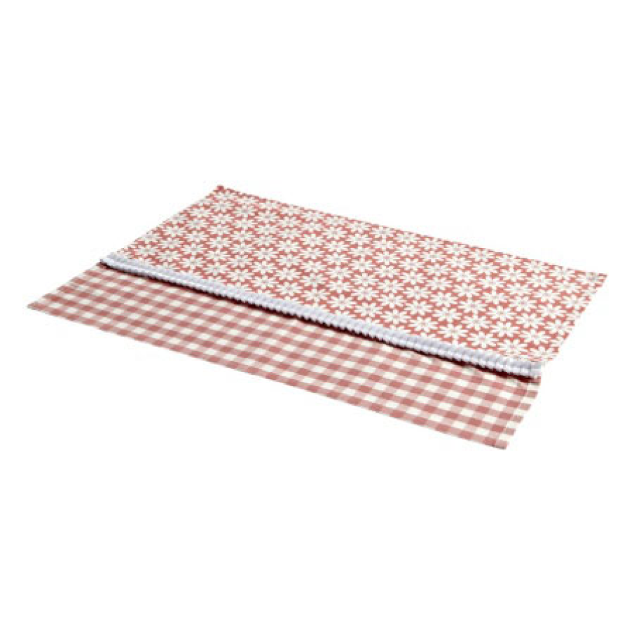 Suport farfurii rosu, din bumbac