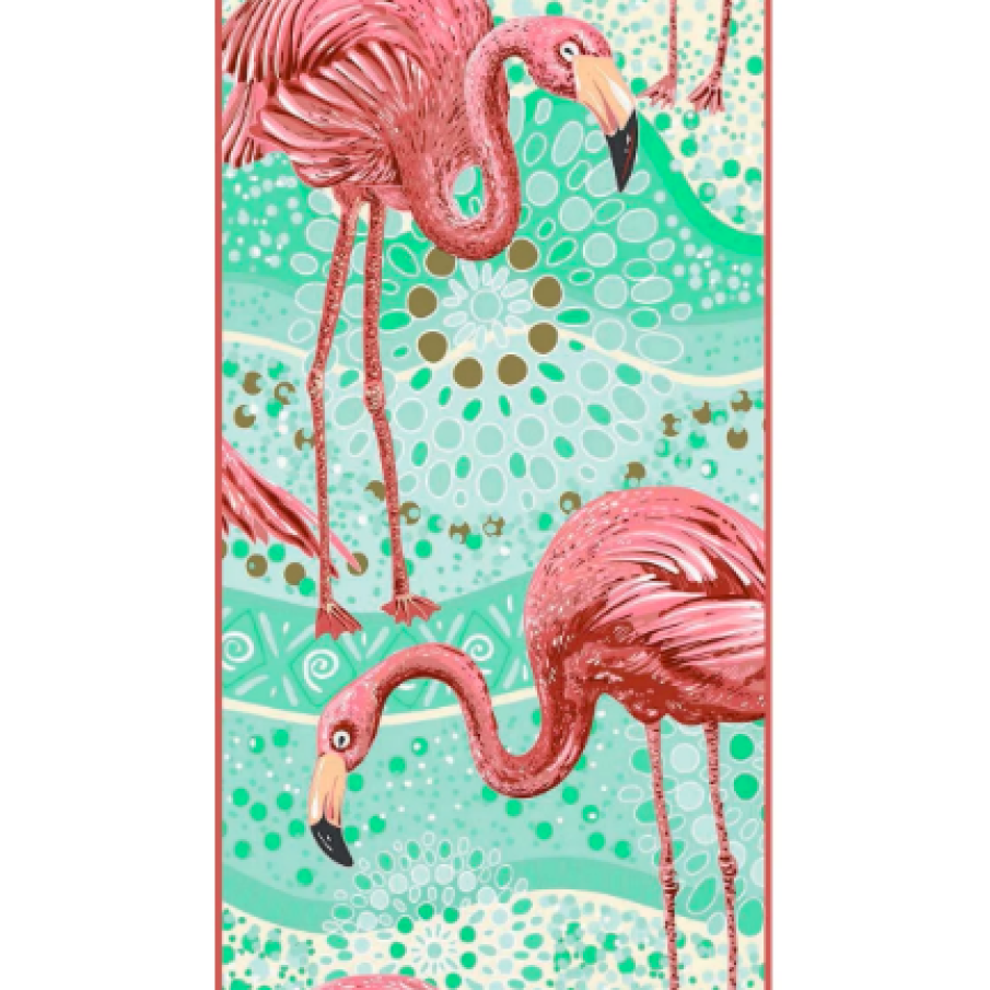 Prosop de plajă, Eclara, Dreptunghiular, Flamingo