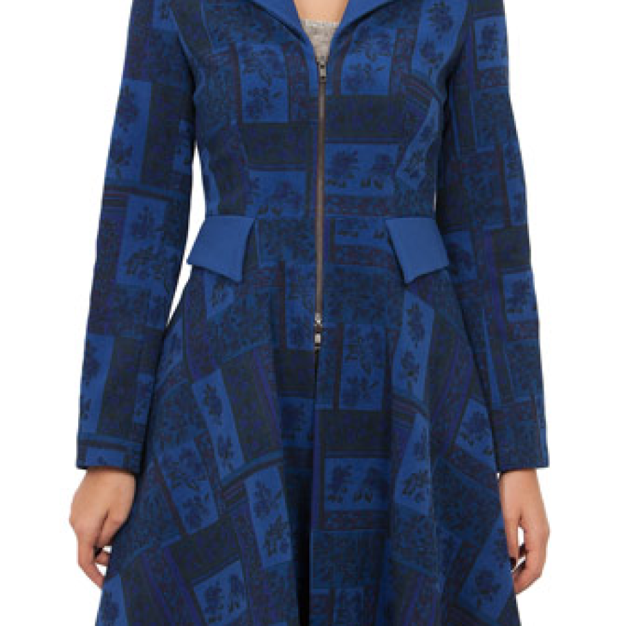 Pardesiu albastru cu negru din bumbac