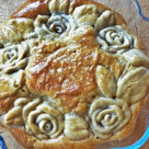 Cozonac cu cocos si trandafiri