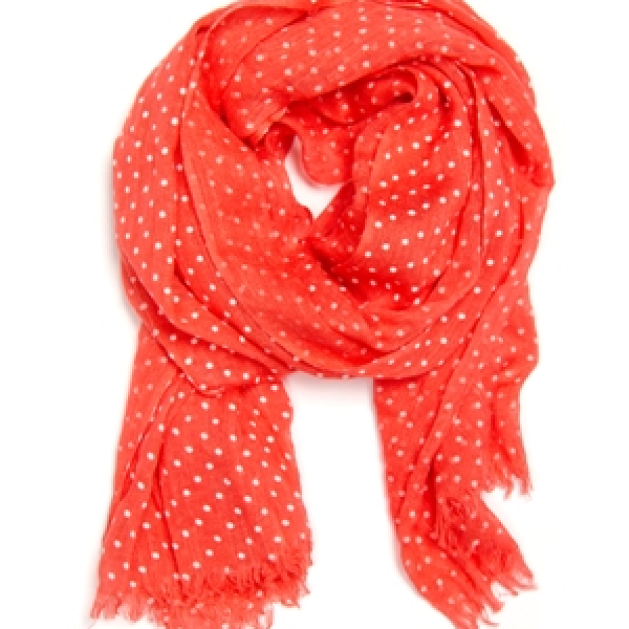 Esarfa cu buline tangerine tango de la Mango