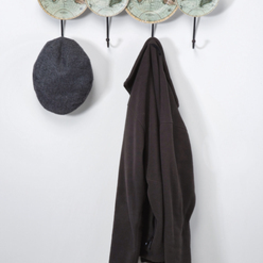 Coat Rack World Map Round 60cm