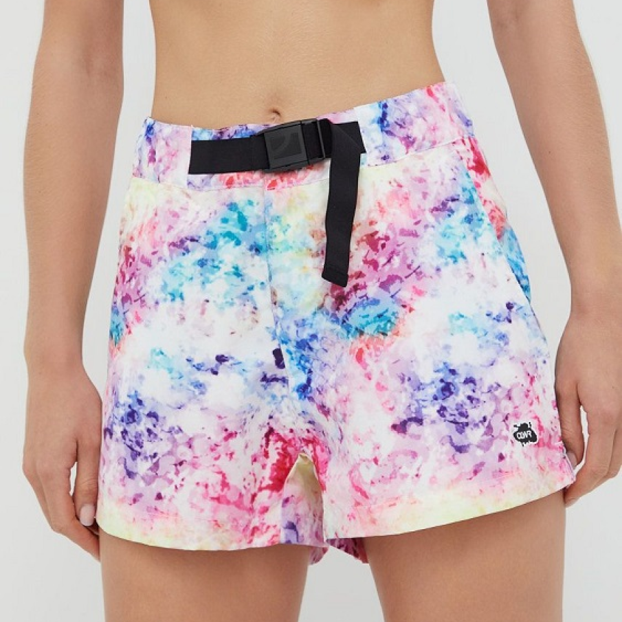 Pantaloni scurți din colecția Colourwear, cu două buzunPantaloni scurți de plajă cu talie elastică, în nuanță de violet aubergine. Sunt confecționați din vâscoză