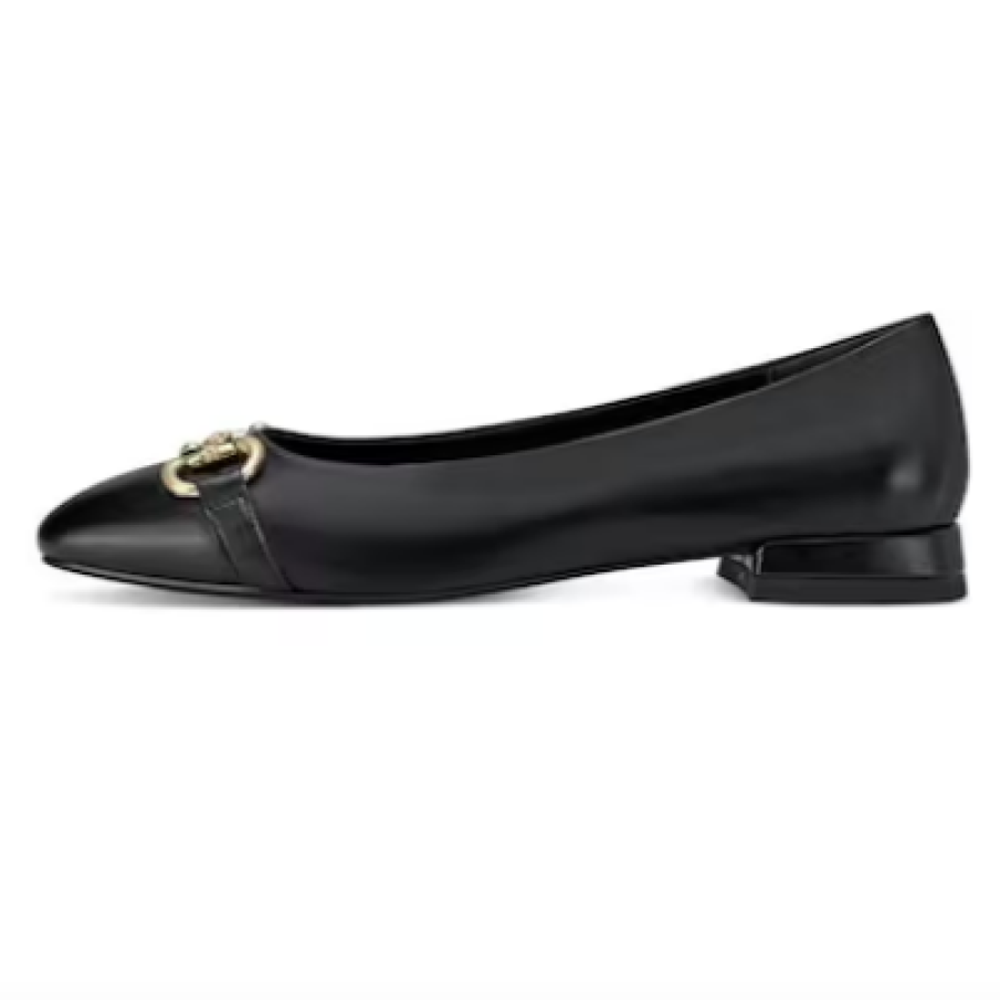 Tamaris Balerini de piele cu detaliu lanț