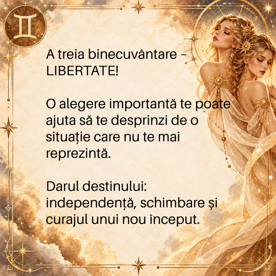 Zodia GEMENI intră într-un nou capitol al destinului! O DECIZIE neașteptată le poate aduce iubire, bani și libertate