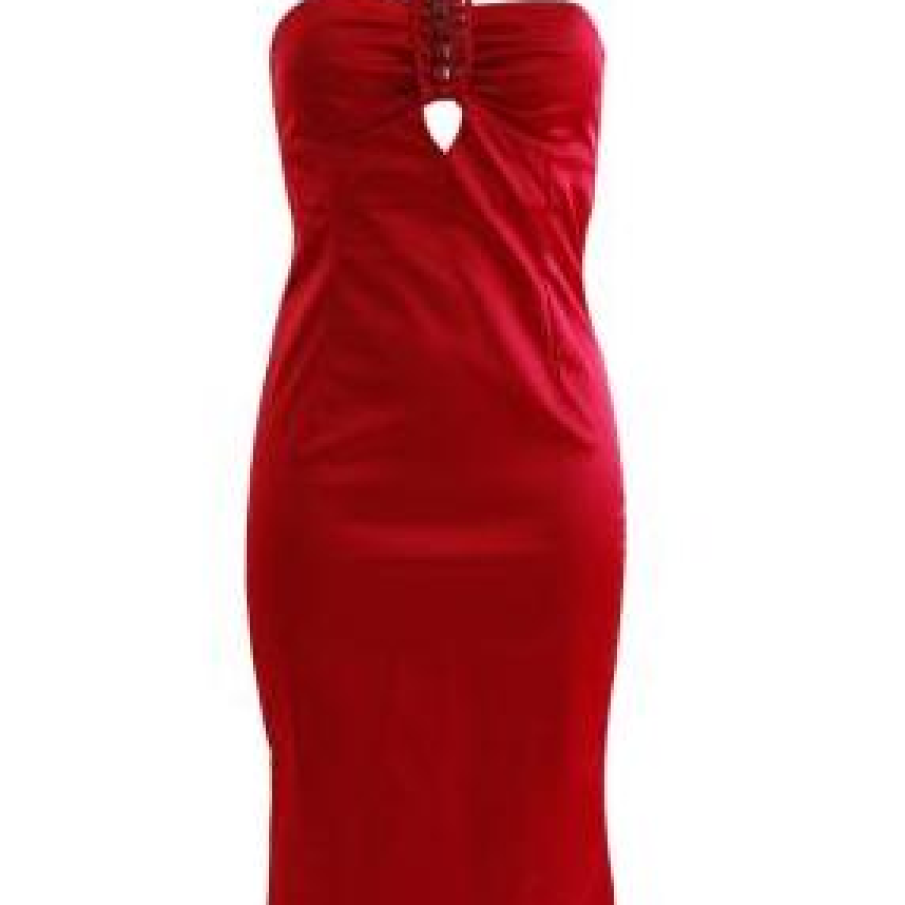 Rochie  cu pietre aplicate la gat