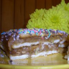 Tortulet de biscuiti cu gem de mere