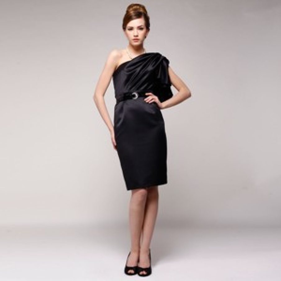 Rochie de cocktail din satin de matase