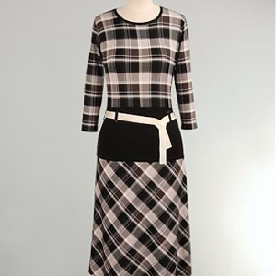 Tinuta jerse cu imprimeu in carouri