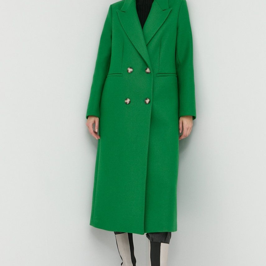 Palton de lână Ivy Oak, de tranziție, de lungime medie și cu două rânduri de nasturi 