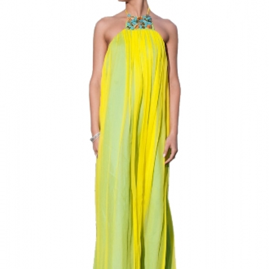 Rochie spectaculoasa cu galben