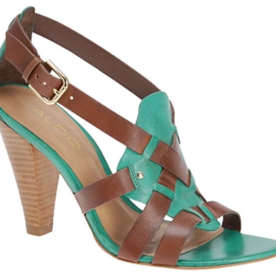 Sandale cu toc conic