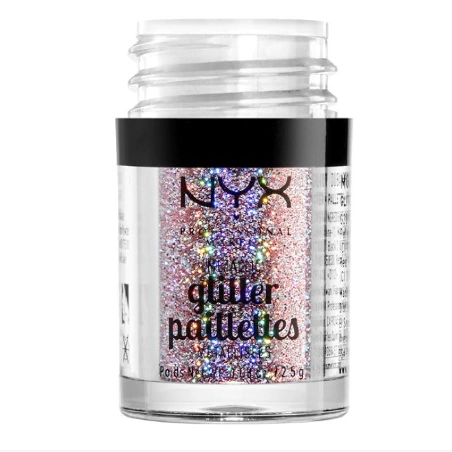 Glitter NYX PM Metallic Glitter 3 Beauty Beam - Sclipici pentru față și corp care oferă o strălucire intensă