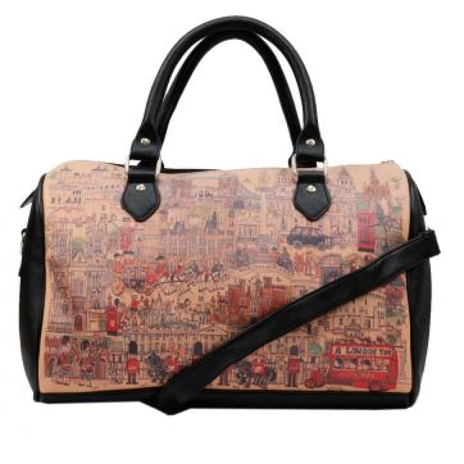 Geanta neagra cu print 