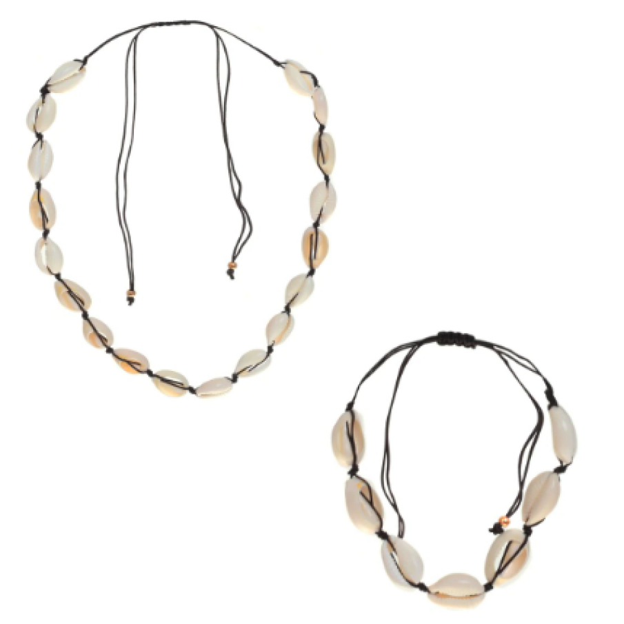 Set brățară și colier cu scoică PAMI