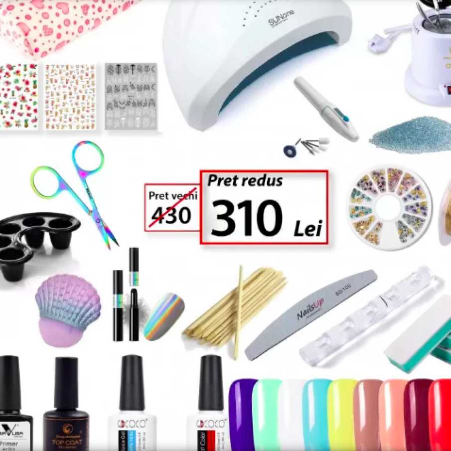 Kit Unghii PROMOȚIONAL GDCOCO Nr.1 - Ojă Semipermanentă