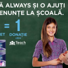 Always sustine accesul la educatie de calitate pentru copiii din zonele vulnerabile, impreuna cu Teach for Romania