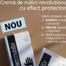 Remmunity, crema revoluționară 3-în-1, combină beneficiile a trei produse într-unul singur: dezinfectant de mâini, cremă hidratantă și mănușă protectoare