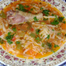 Ciorba de cocos cu taitel de casa