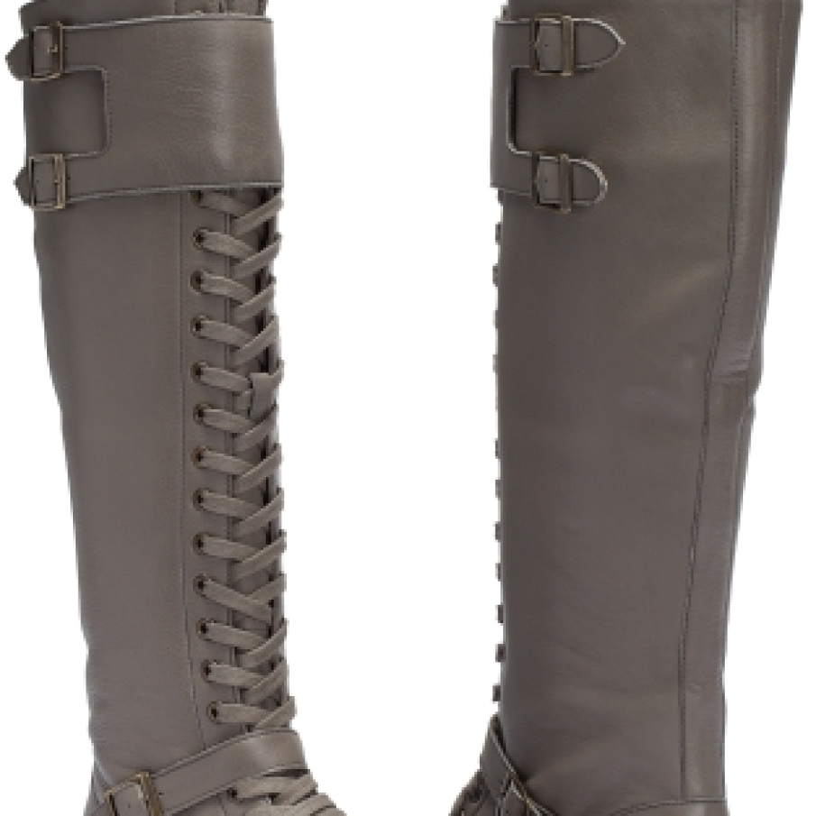 Cizme lungi, cu sireturi si cureluse