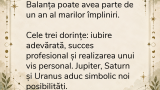 3 dorințe se îndeplinesc pentru zodia Balanță în 2027! Universul pregătește trei mari binecuvântări