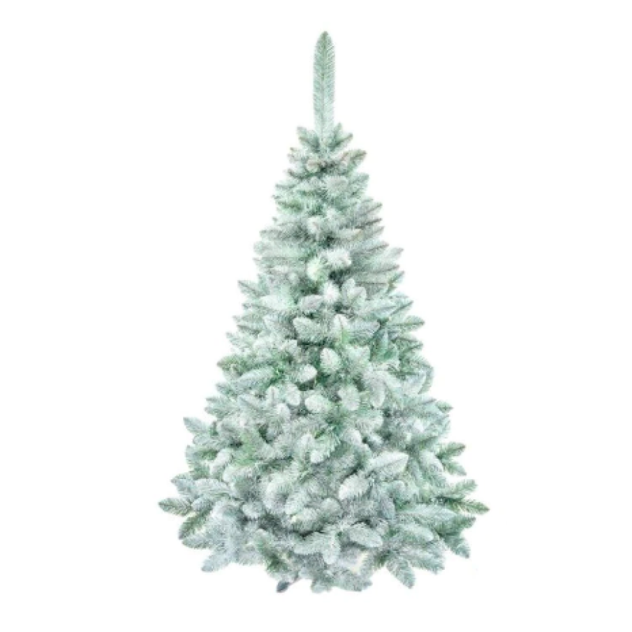 Brad artificial de Crăciun, tip pin înzăpezit, de lux, 180 cm, voluminos, 508 ramuri, aspect natural, suport inclus