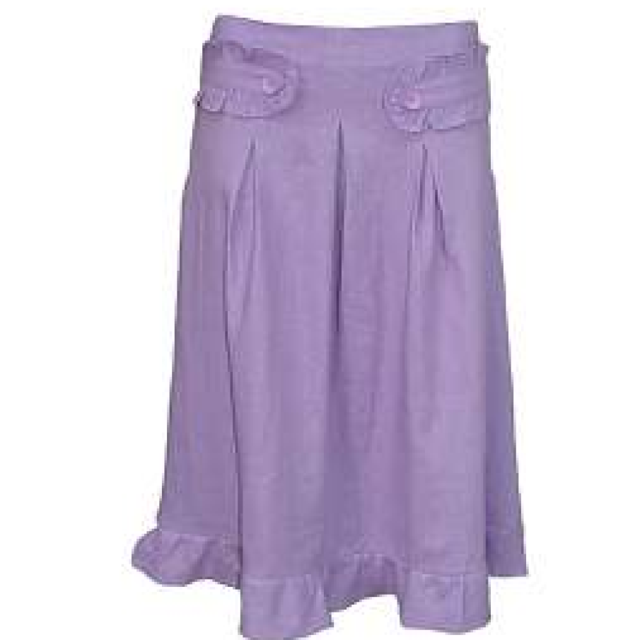 Fusta lila cu volane aplicate 