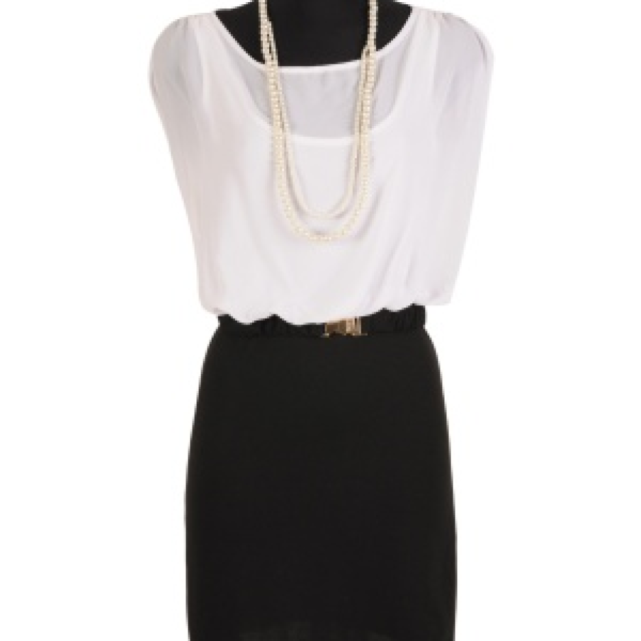 Rochie office Black and White