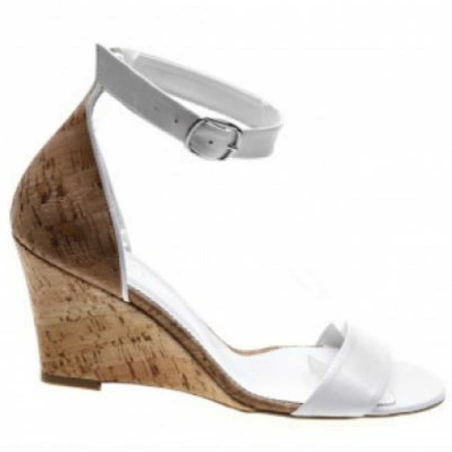 Sandale albe cu talpa de pluta