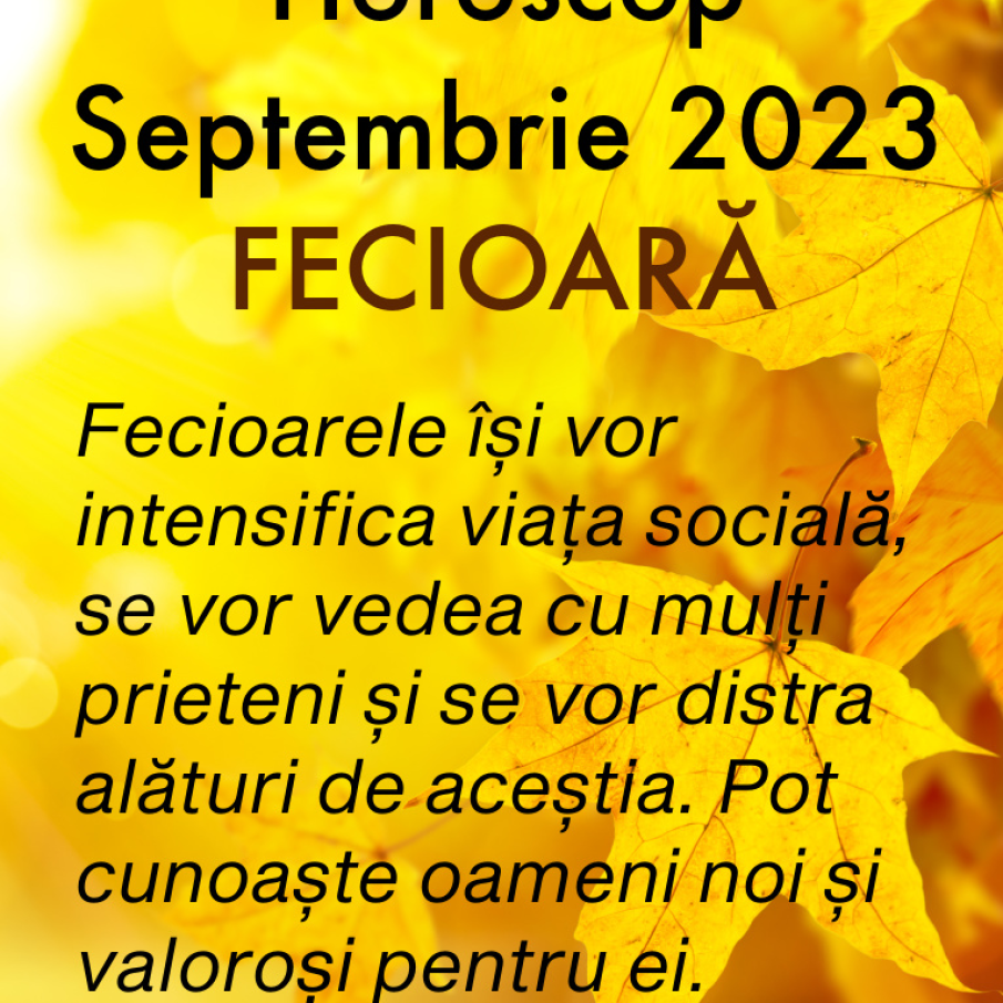 Horoscop Septembrie 2023 - Zodia Fecioară