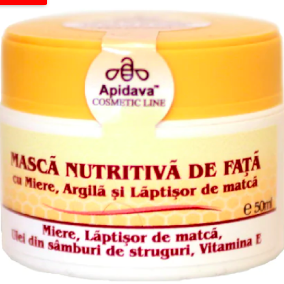 Masca de față Apidava cu miere, argilă și lăptișor de matcă