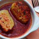 Dovlecel umplut cu legume in sos de rosii