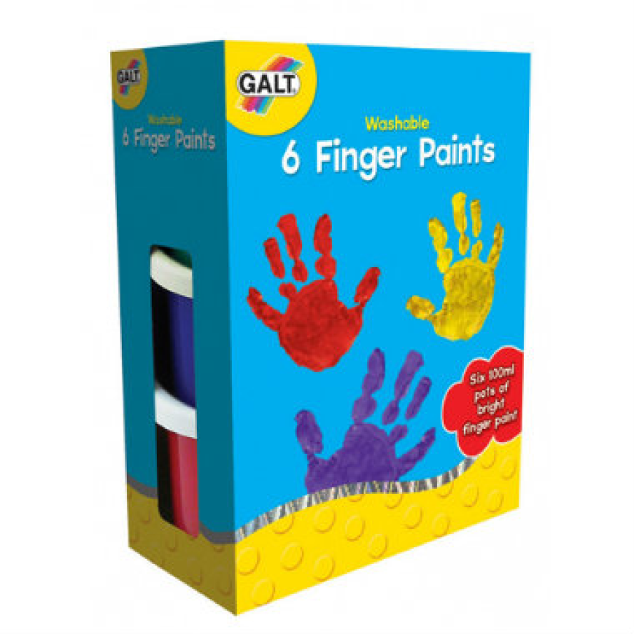  Acuarele Lavabile pentru Pictat cu Mana 6 Finger Paints Washable