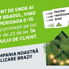 Românii pot aduce bradul uscat în magazinele Leroy Merlin, indiferent de unde l-au achiziționat și vor beneficia de un voucher de cumpărături