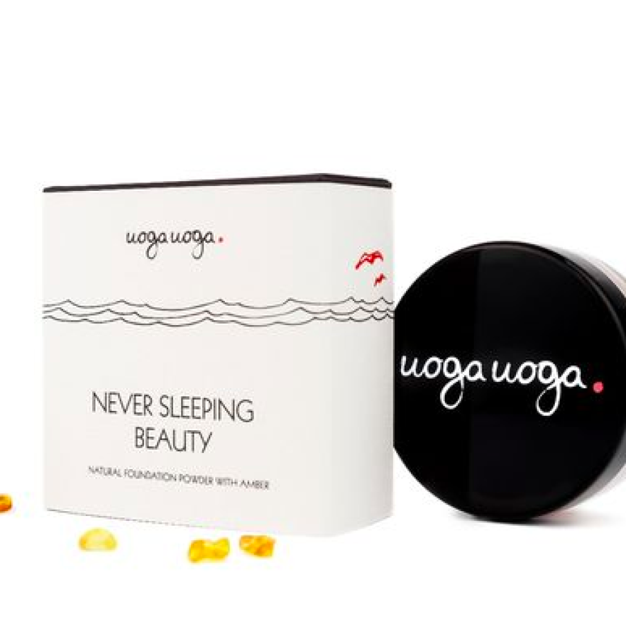 Neversleeping Beauty SPF 15: Fond de ten pudră vegan, natural cu chihlimbar | Uoga Uoga