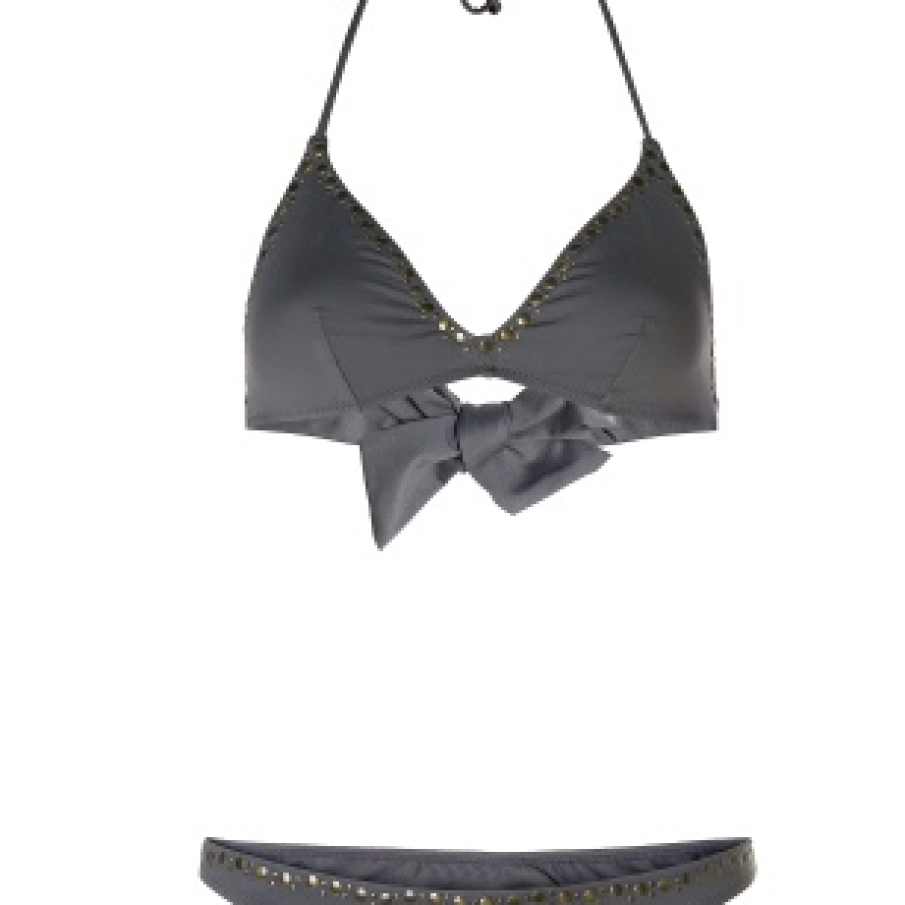 Costum de baie negru cu aplicatii