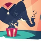 Elefantul curcubeu, safari creativ urmat de concerte jazz pentru parinti si copii