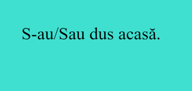 Sau sau s-au?