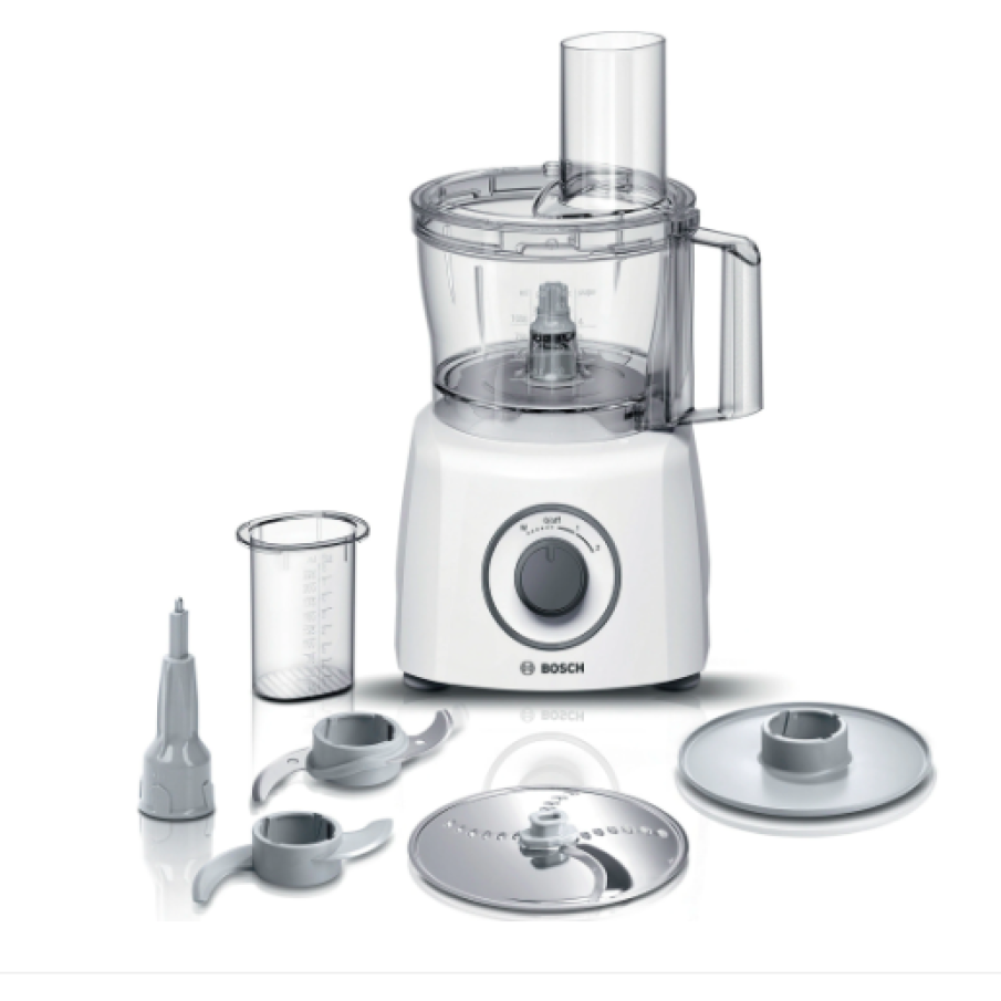 Robot de bucătărie Bosch MCM3100W, 800 W, bol 2.3 l, 2 viteze, alb/ gri